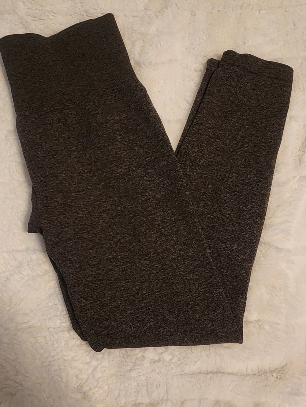 Pursue Fitness - Dark Heather Brown Seamless High-Waist Leggings